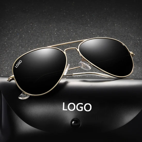 Nuevo diseño de moda de alta calidad colorido polarizado UV400 gafas de sol de aviador de gran tamaño marco de Metal Tac lente gafas de sol Unisex