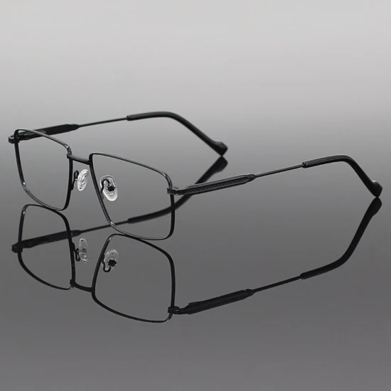 Monturas de gafas de gafas ópticas de cristal de ojo de titanio puro de gama alta