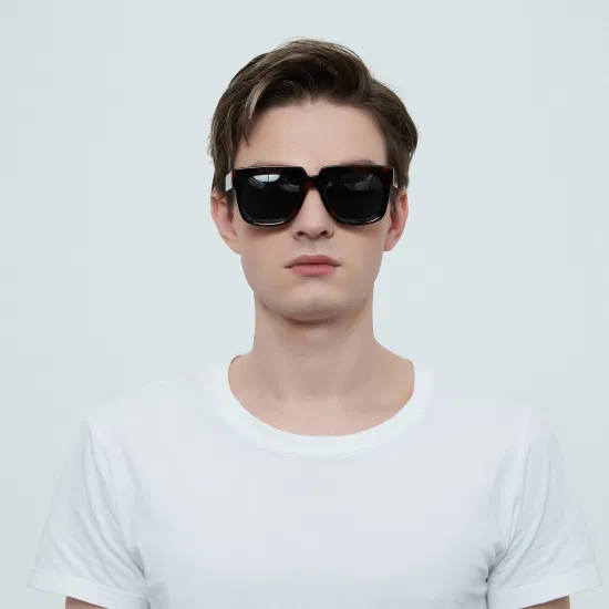Nuevo diseño para hombres y mujeres Gafas de sol Lentes UV400 Gafas de sol cuadradas de acetato Demi de alta calidad